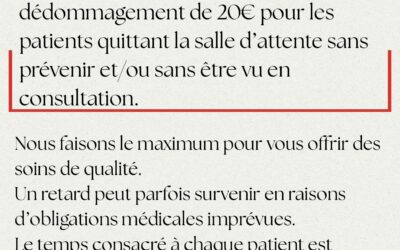 Départ patient en salle d’attente