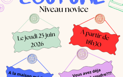 Atelier couture 25 juin 2026 à 18h30