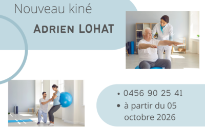 Nouveau Kiné Adrien LOHAT